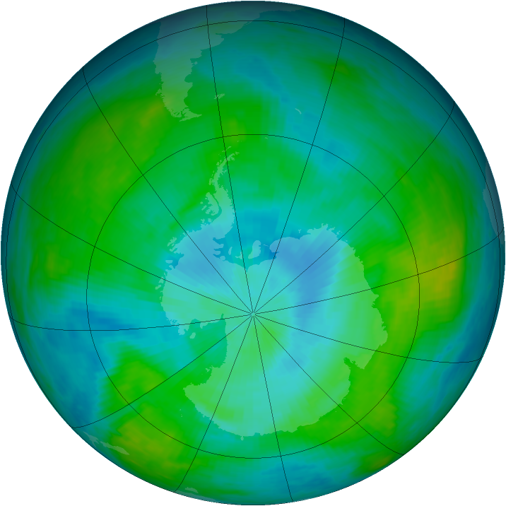 Antarctic ozone map for 17 February 1979